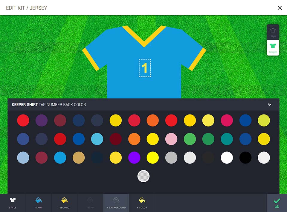 design football formations with keeper shirt