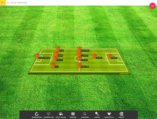 football line-up editor